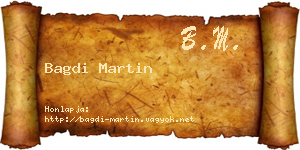 Bagdi Martin névjegykártya