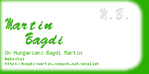 martin bagdi business card